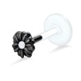 Gemstone Flower labrets Push-in LA-1036